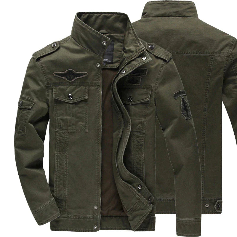 Veste Field Jacket avec Col Montant et Poches Multiples pour Hommes | Idéal pour Saisons Intermédiaires