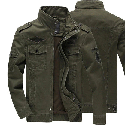 Veste Field Jacket avec Col Montant et Poches Multiples pour Hommes | Idéal pour Saisons Intermédiaires