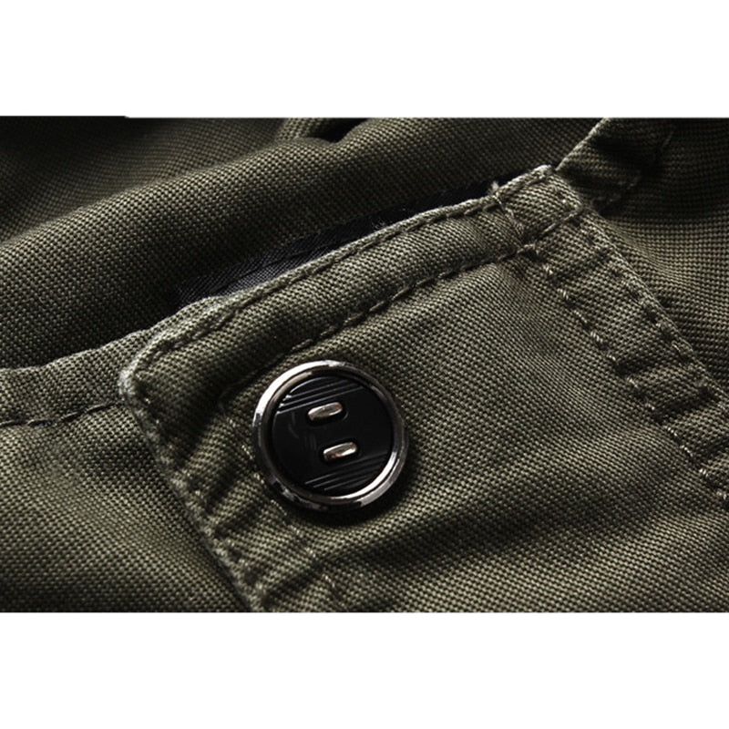 Veste Field Jacket avec Col Montant et Poches Multiples pour Hommes | Idéal pour Saisons Intermédiaires