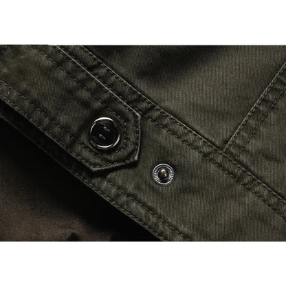 Veste Field Jacket avec Col Montant et Poches Multiples pour Hommes | Idéal pour Saisons Intermédiaires