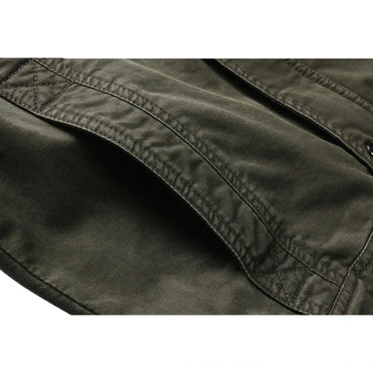 Veste Field Jacket avec Col Montant et Poches Multiples pour Hommes | Idéal pour Saisons Intermédiaires
