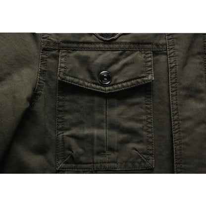 Veste Field Jacket avec Col Montant et Poches Multiples pour Hommes | Idéal pour Saisons Intermédiaires