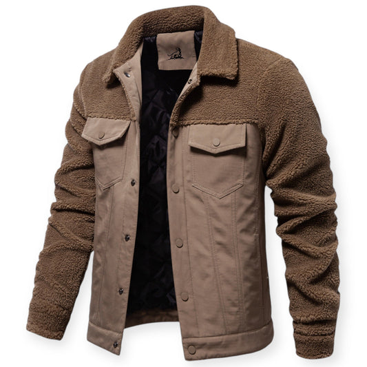Veste Isolée avec Doublure Et Fermeture À Pression pour Hommes | Idéale pour Les Journées Froides