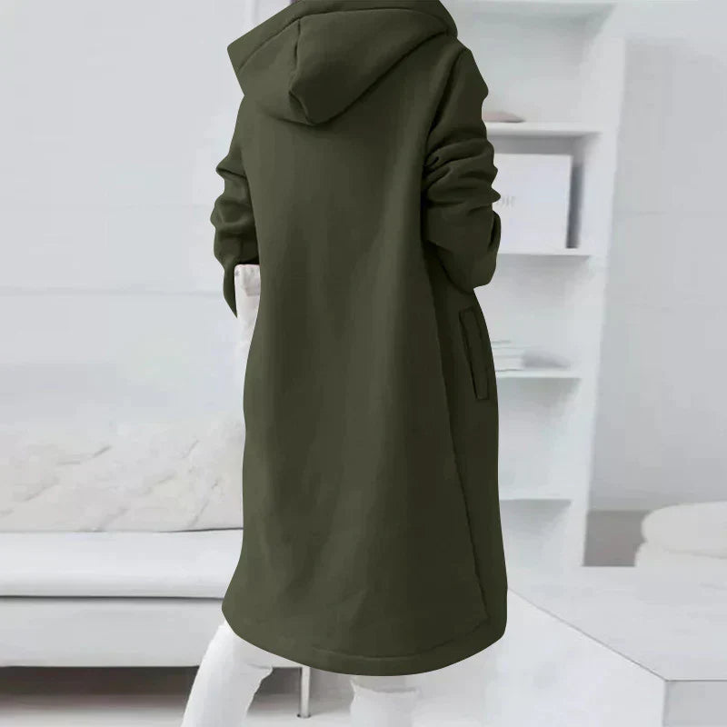 Sweat À Capuche Long Zippé Avec Coupe Standard Pour Femme | Idéal Pour Un Usage Quotidien