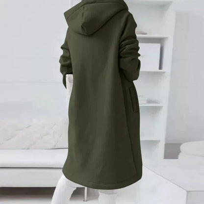 Sweat À Capuche Long Zippé Avec Coupe Standard Pour Femme | Idéal Pour Un Usage Quotidien