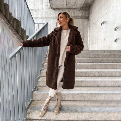Manteau Long Effet Fourrure pour Femme | Idéal pour l’Hiver