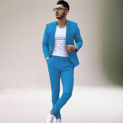 Ensemble Homme Slim Fit avec Blazer et Pantalon | Pour Occasions Formelles et Décontractées