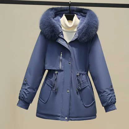 Manteau d’Hiver Matelassé avec Capuche pour Femme | Idéal pour la Saison Froide