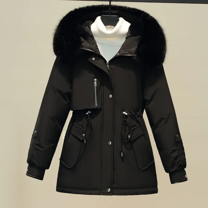 Manteau d’Hiver Matelassé avec Capuche pour Femme | Idéal pour la Saison Froide