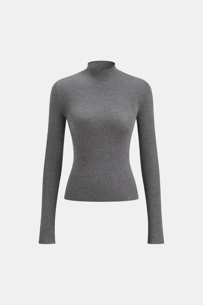 Top En Maille Avec Col Montant Et Manches Longues Pour Femme | Idéal Pour Usage Quotidien