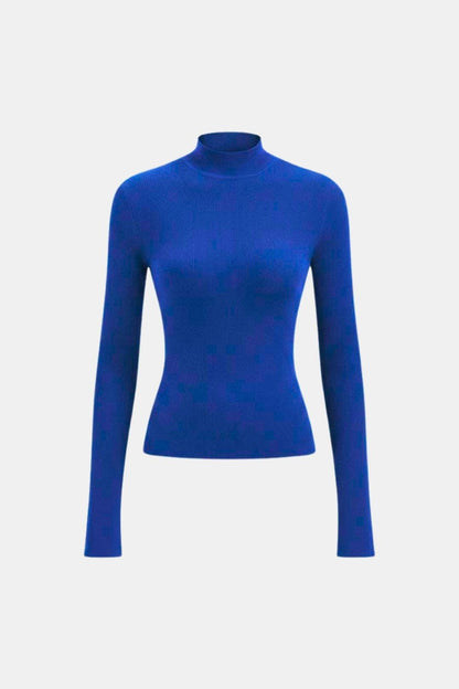 Top En Maille Avec Col Montant Et Manches Longues Pour Femme | Idéal Pour Usage Quotidien