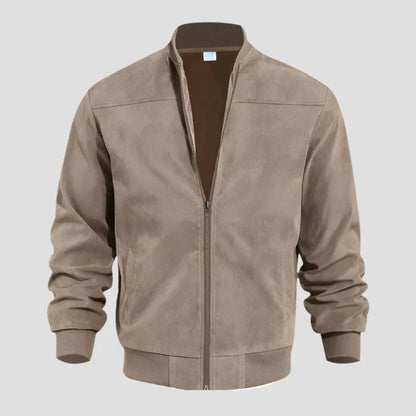 Blouson Zippé Avec Coupe Ajustée Et Col Rond Pour Homme | Idéal Pour Saisons Intermédiaires