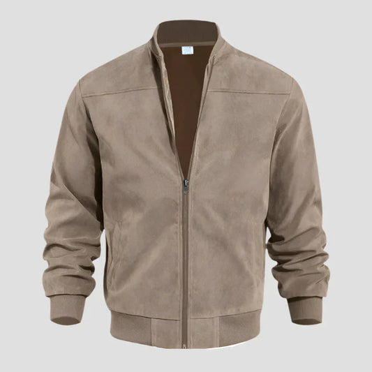 Blouson Zippé Avec Coupe Ajustée Et Col Rond Pour Homme | Idéal Pour Saisons Intermédiaires