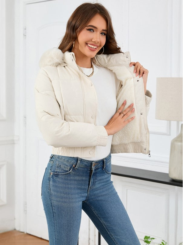 Veste Matelassée Avec Capuche Et Fermeture Zippée Pour Femme | Idéale Pour La Saison Froide