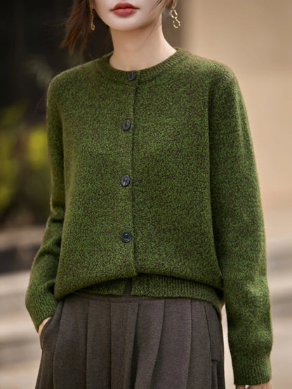 Cardigan boutonné à col rond pour femme | Idéal pour l’automne et le quotidien