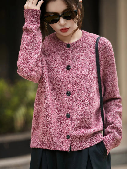 Cardigan boutonné à col rond pour femme | Idéal pour l’automne et le quotidien