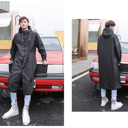 Veste Longue avec Capuche et Fermeture Zippée pour Hommes | Idéale pour l'Hiver