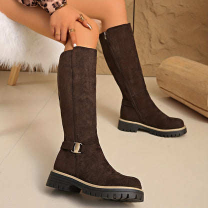 Bottes hautes zippées pour femmes
