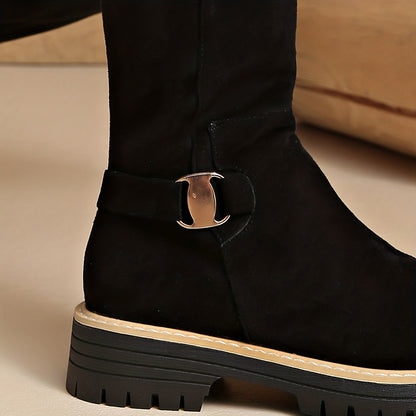Bottes hautes zippées pour femmes