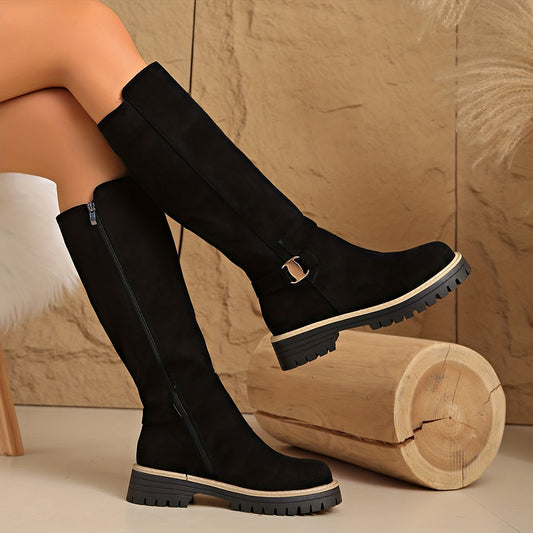 Bottes hautes zippées pour femmes