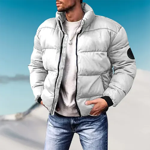 Doudoune Courte avec Col Montant pour Homme | Idéale pour l’Hiver