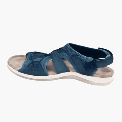 Sandales À Bout Ouvert Avec Fermeture Velcro Et Lacets Élastiques Pour Femme | Idéal Pour L'été