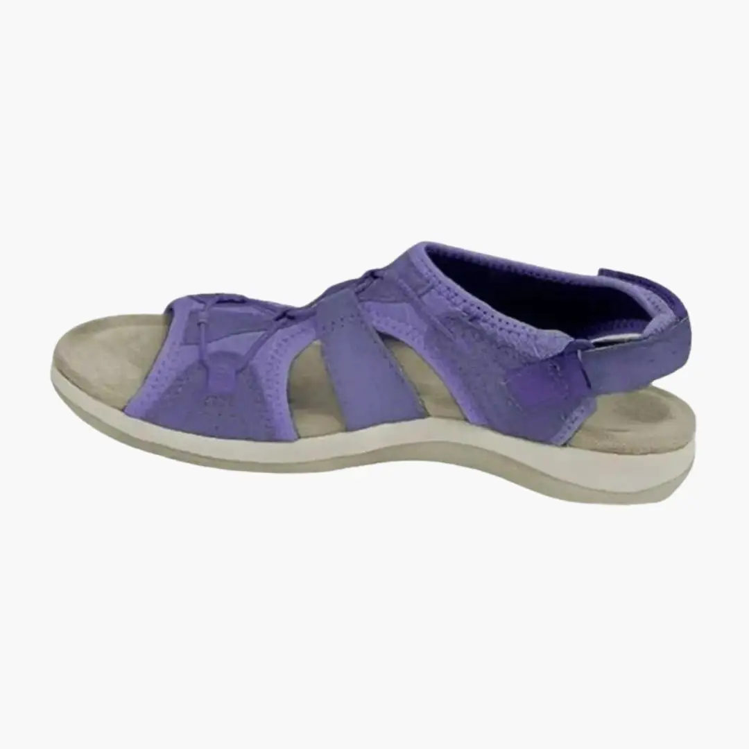 Sandales À Bout Ouvert Avec Fermeture Velcro Et Lacets Élastiques Pour Femme | Idéal Pour L'été