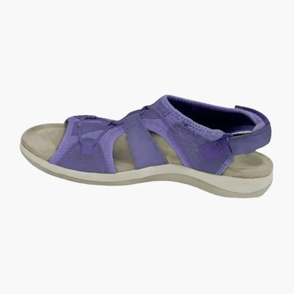 Sandales À Bout Ouvert Avec Fermeture Velcro Et Lacets Élastiques Pour Femme | Idéal Pour L'été