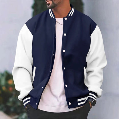 Veste bomber à manches bicolores pour hommes