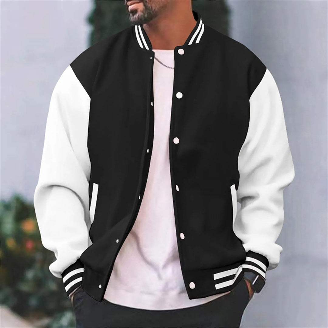 Veste bomber à manches bicolores pour hommes