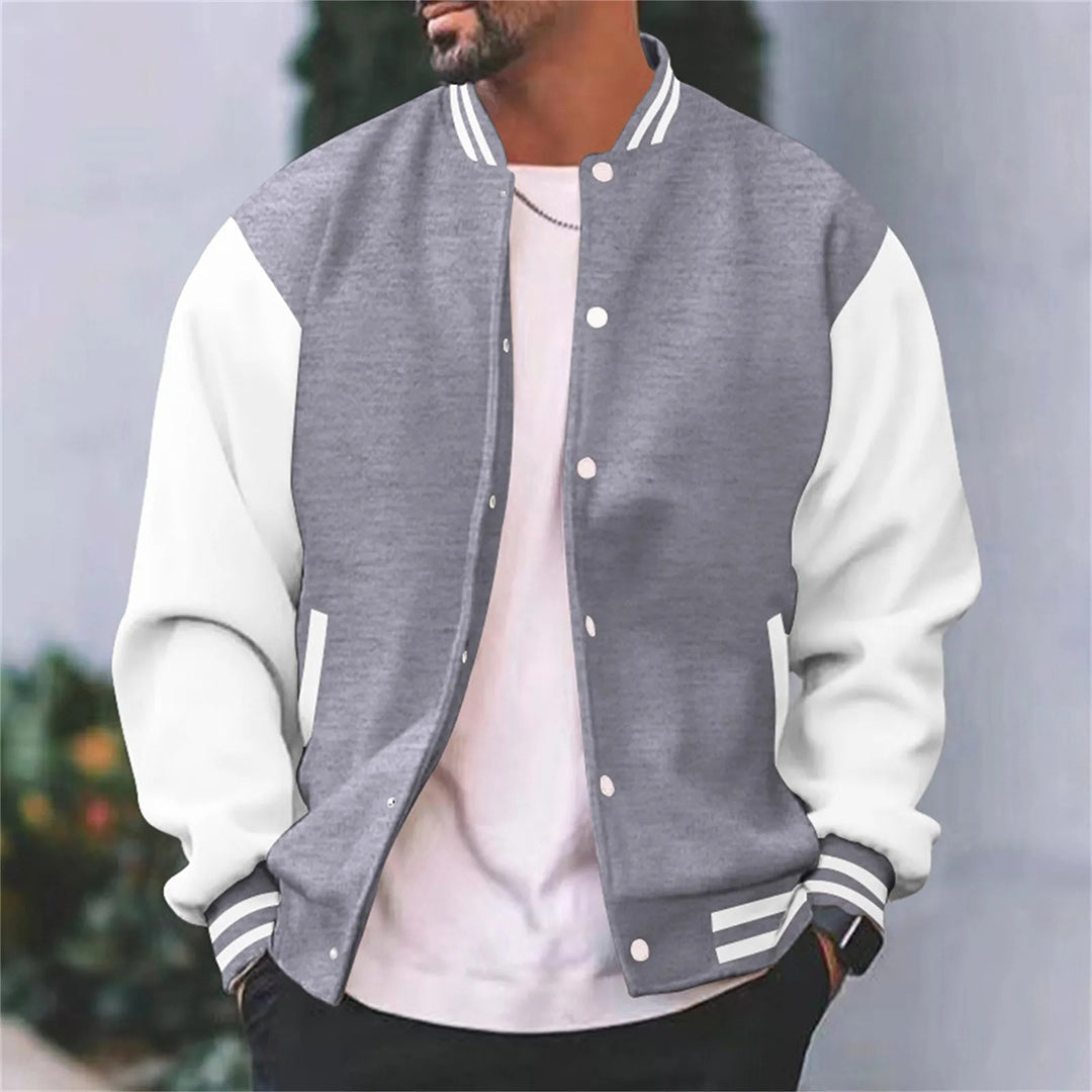 Veste bomber à manches bicolores pour hommes