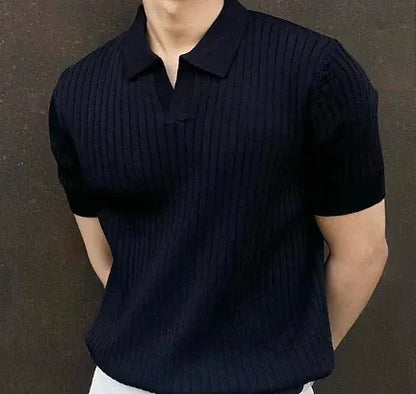 Polo à Manches Courtes avec Col en V pour Homme | Idéal pour l'Été