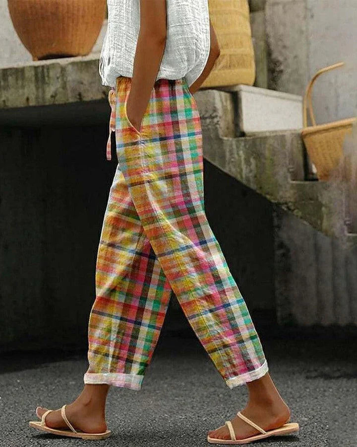 Pantalon à Coupe Vintage pour Femme avec Fermeture Classique | Idéal pour Tenues Quotidiennes ou Habillées