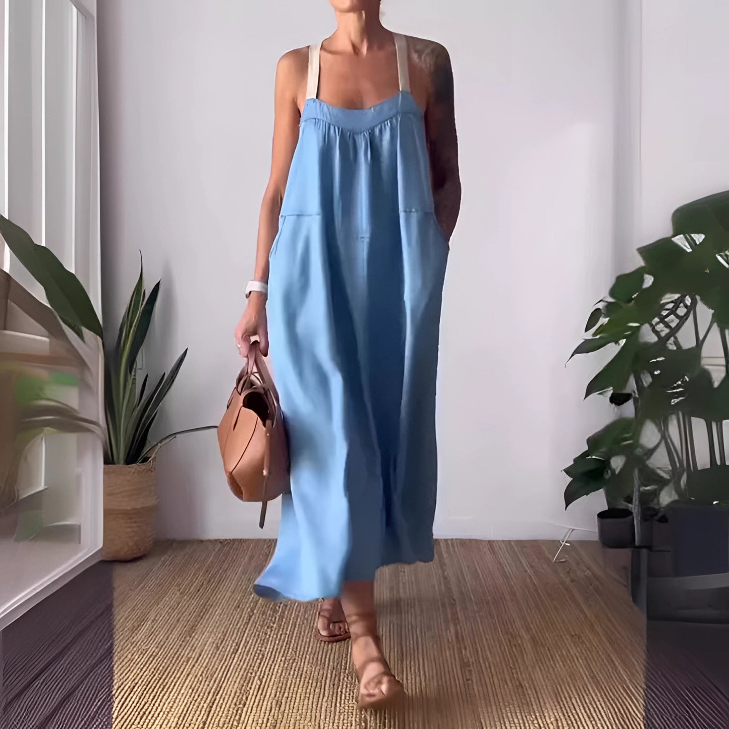 Robe d’Été à Coupe Évasée pour Femme | Idéale pour les Journées Estivales et les Sorties Décontractées