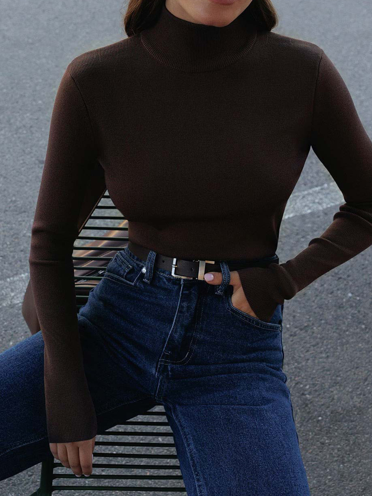 Top À Col Montant Avec Coupe Décontractée Pour Femme | Idéal Pour Le Printemps