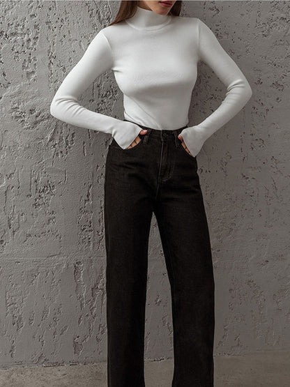 Top À Col Montant Avec Coupe Décontractée Pour Femme | Idéal Pour Le Printemps