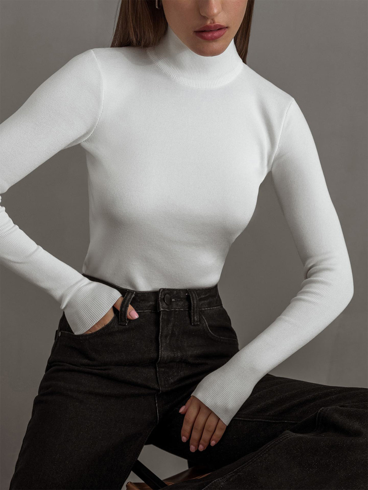 Top À Col Montant Avec Coupe Décontractée Pour Femme | Idéal Pour Le Printemps