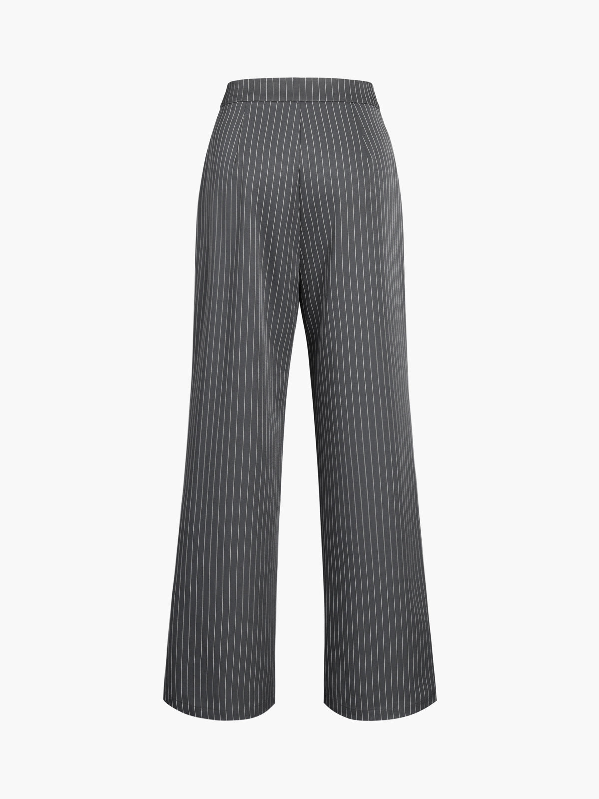 Pantalon à Rayures Fines avec Coupe Droite et Taille Structurée pour Femme | Idéal pour Bureau et Quotidien