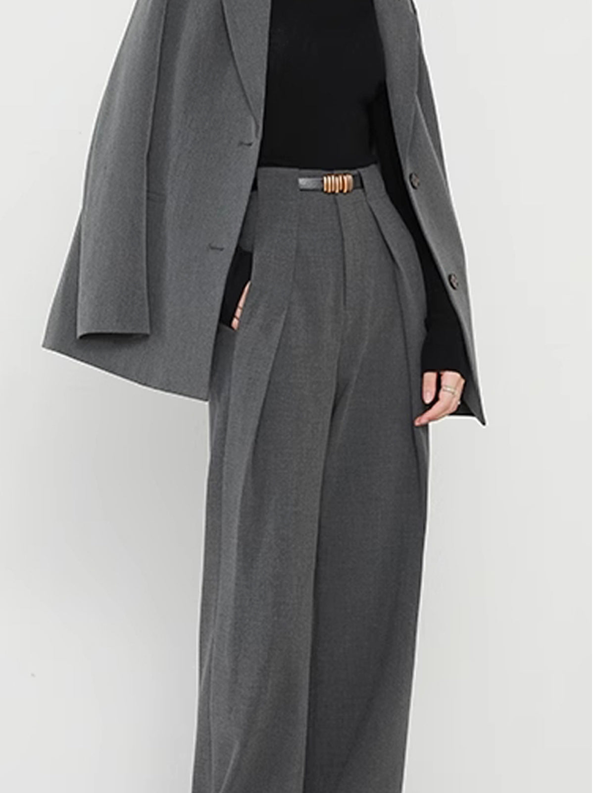 Pantalon Droit avec Poches et Taille Haute pour Femme | Idéal pour le Bureau et les Loisirs