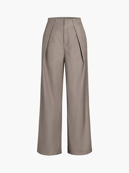 Pantalon Droit avec Poches et Taille Haute pour Femme | Idéal pour le Bureau et les Loisirs