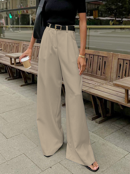 Pantalon à Coupe Classique et Taille Régulière pour Femme | Idéal pour le Bureau et les Loisirs