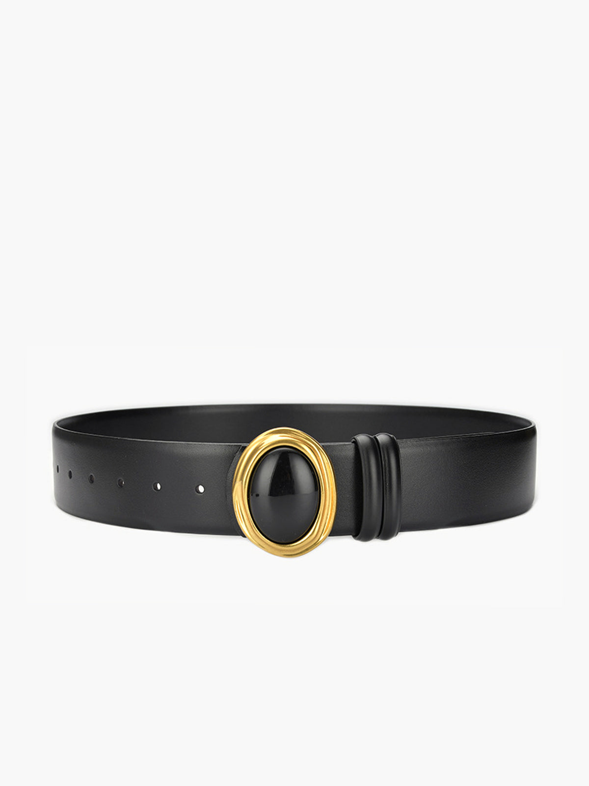 Ceinture Avec Boucle Dorée Ovale Pour Femmes | Idéale Pour Usage Quotidien Et Formel