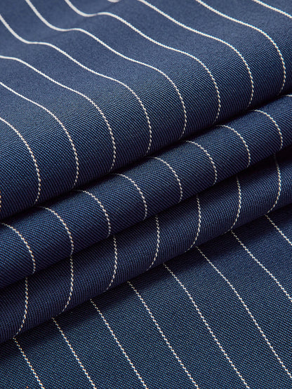 Pantalon à Rayures Fines avec Coupe Droite et Taille Structurée pour Femme | Idéal pour Bureau et Quotidien