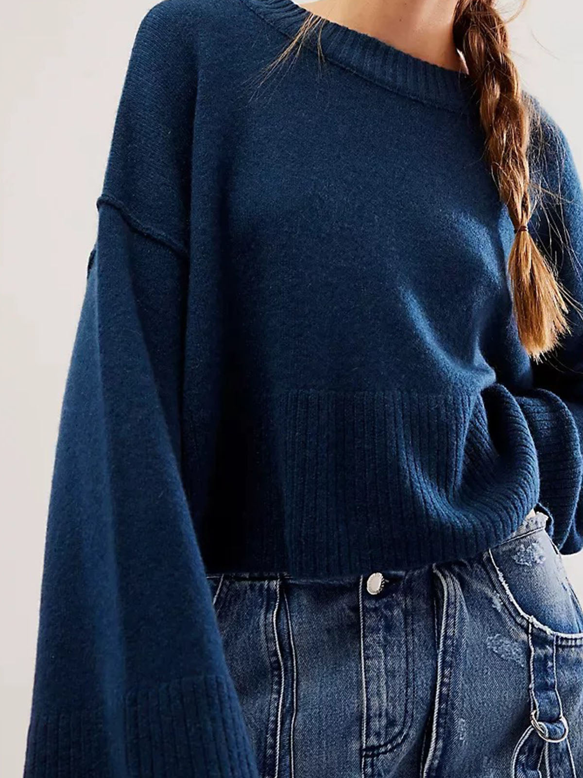 Pull À Manches Longues Avec Col Rond Pour Femme | Idéal Pour Usage Quotidien