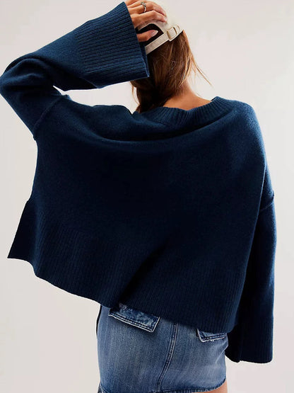 Pull À Manches Longues Avec Col Rond Pour Femme | Idéal Pour Usage Quotidien