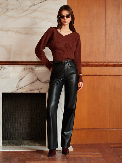 Pull Asymétrique Avec Détail Criss-Cross Pour Femmes | Idéal Pour Le Quotidien