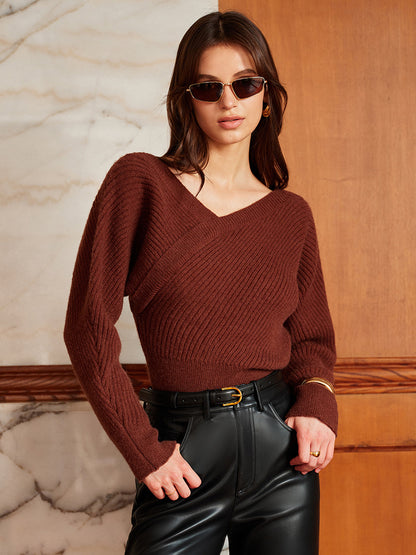 Pull Asymétrique Avec Détail Criss-Cross Pour Femmes | Idéal Pour Le Quotidien