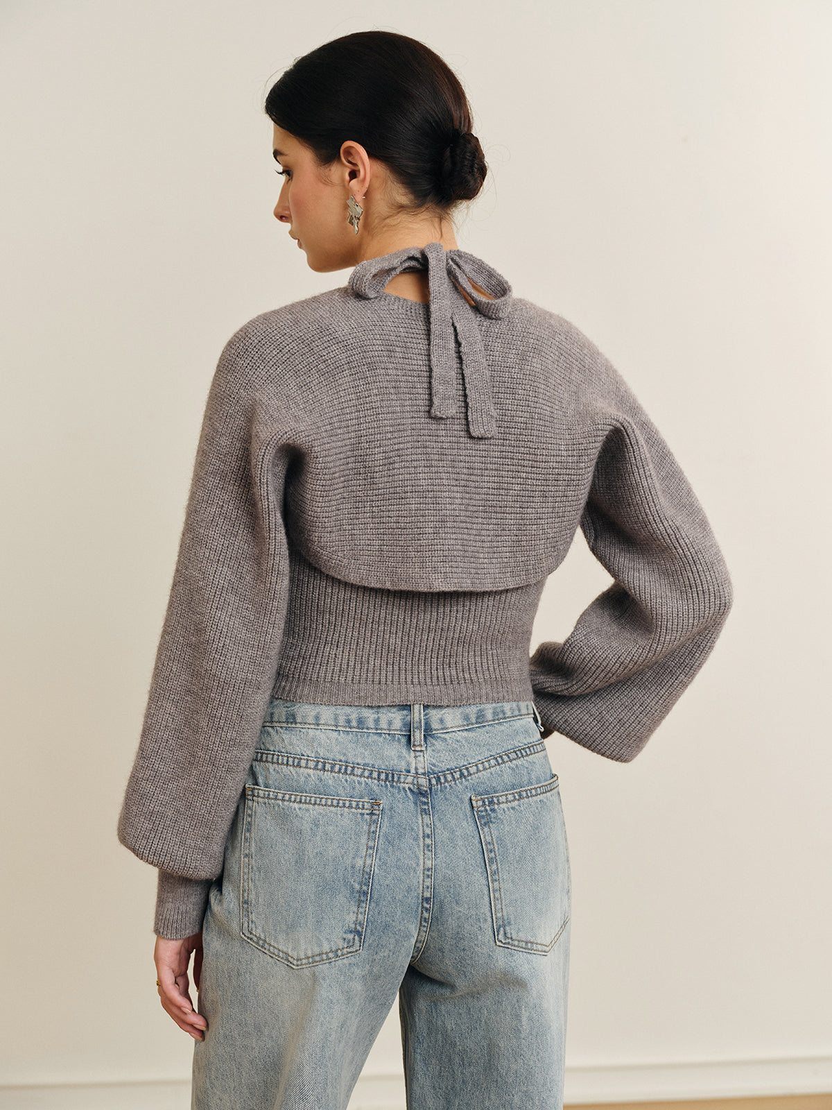 Top Deux-En-Un Avec Crop Top Et Manches Amovibles Pour Femme | Idéal Pour Tenues Décontractées Et Sorties