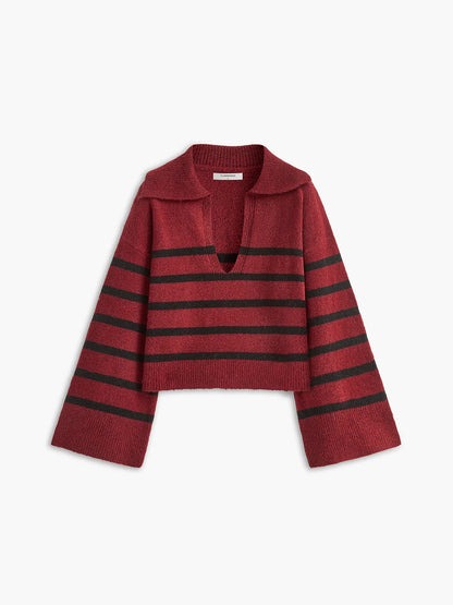 Pull à Capuche avec Rayures Noires pour Femme | Idéal pour la Mi-Saison et l’Hiver