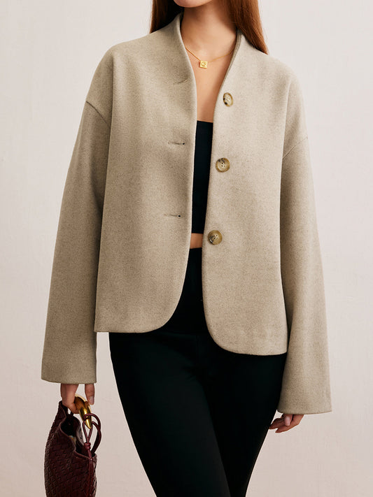 Veste Courte À Coupe Droite Avec Fermeture À Trois Boutons Pour Femme | Idéale Pour La Mi-Saison Et Les Activités Quotidiennes